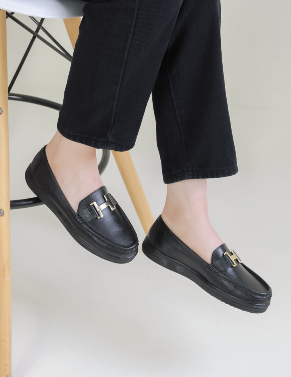 Mocasines Hand Made en Piel Color Negro1