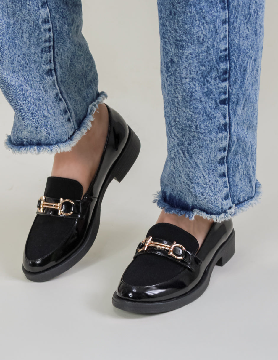 Mocasines Confort en Charol Color Negro - Main Image