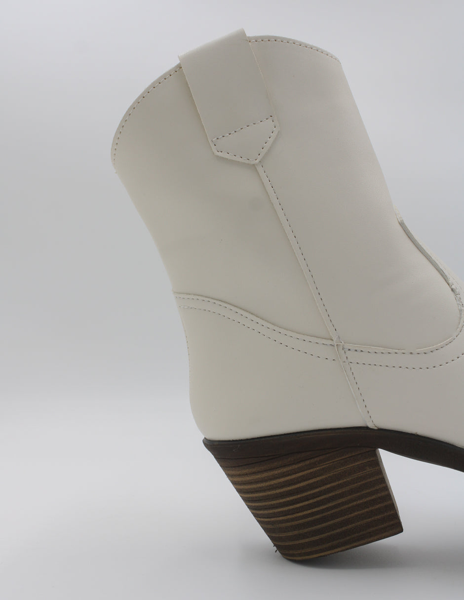 Botas tipo western Wets en Piel vegana – Blanco