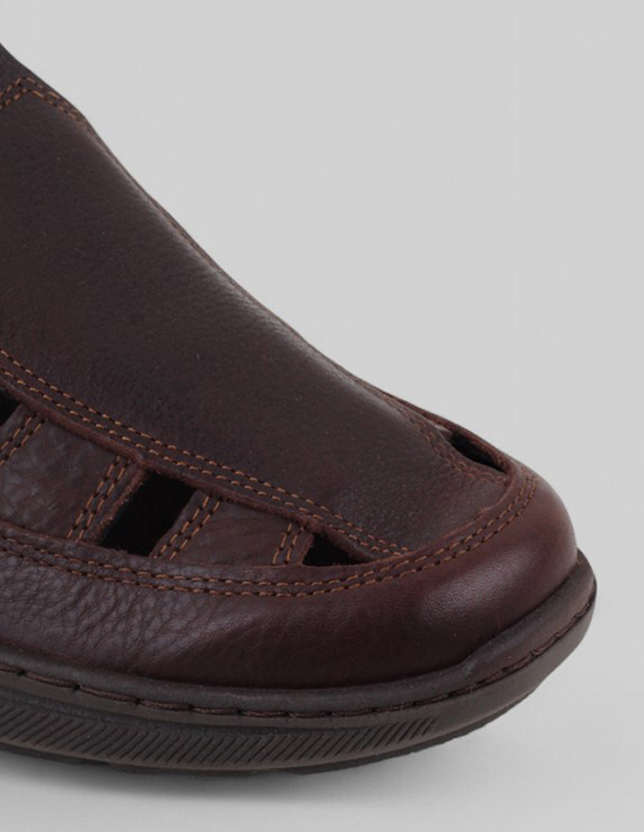 Sandalias casuales Hand made en Piel de Dockers – Café
