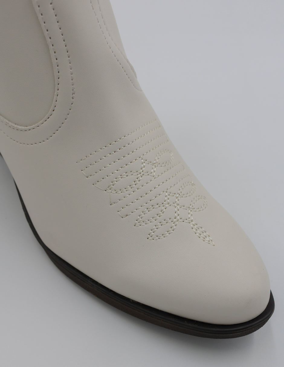 Botas tipo western Wets en Piel vegana – Blanco