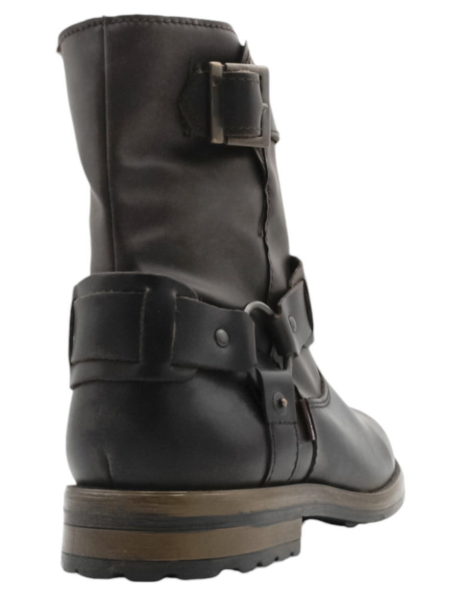 Botas casuales Biker en  Piel vegana - Café