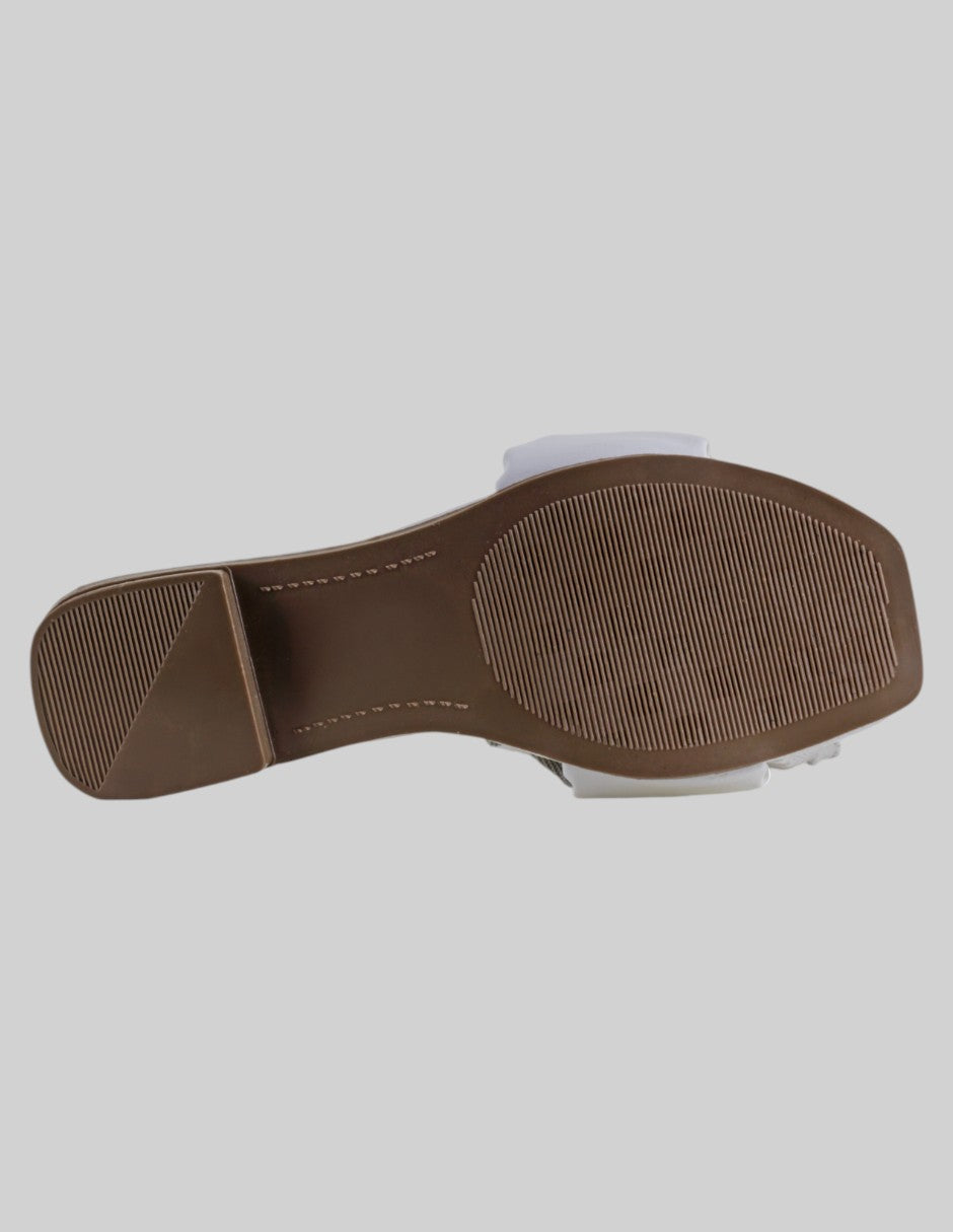 Sandalias de piso Soft en Piel vegana – Blanco