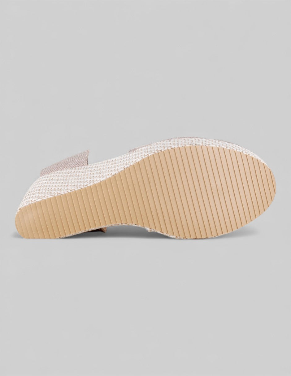Sandalias con plataforma Daril en Textil – Beige