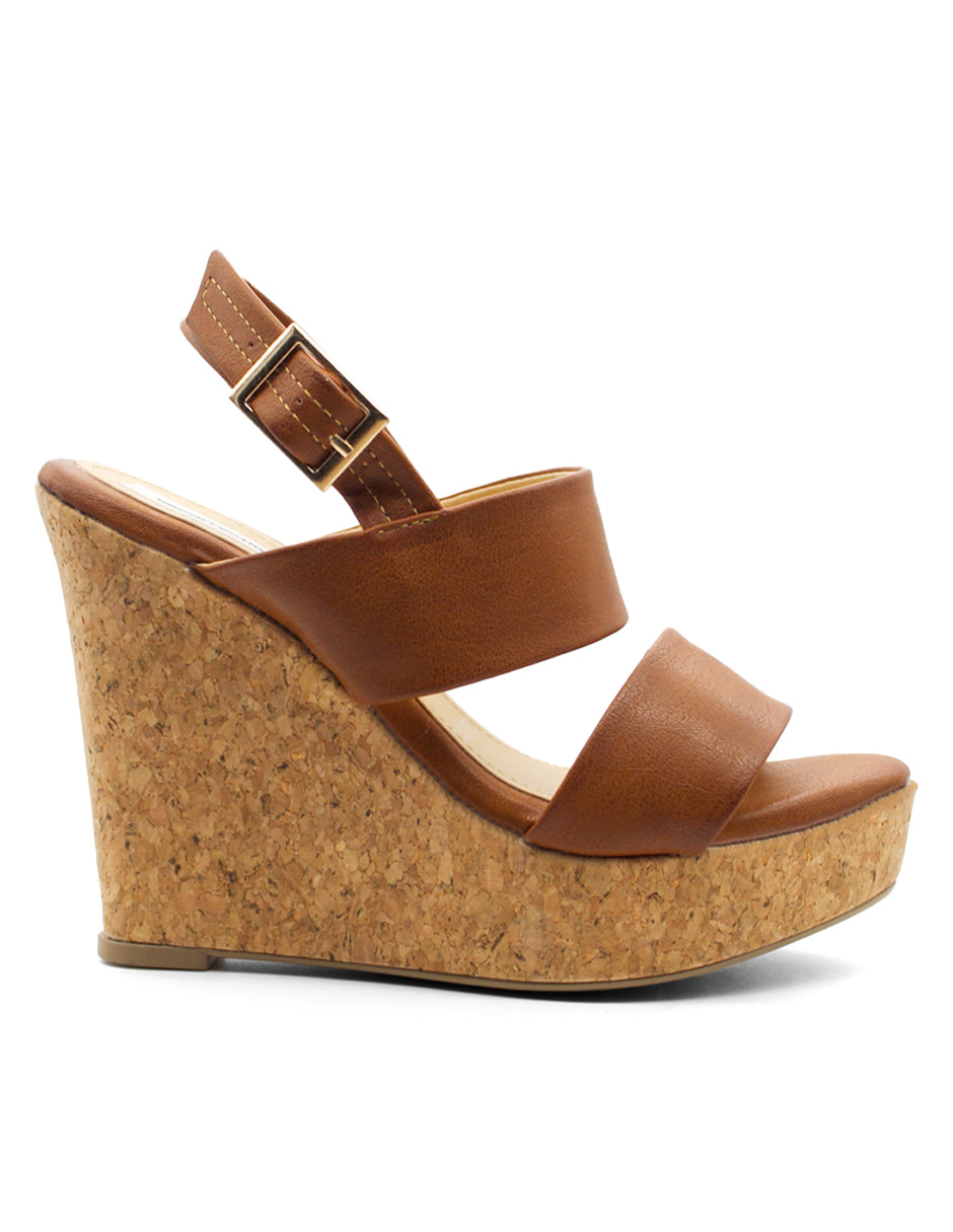 Sandalias con plataforma Exterior Sintético Color Camel Para Mujer De First Avenue