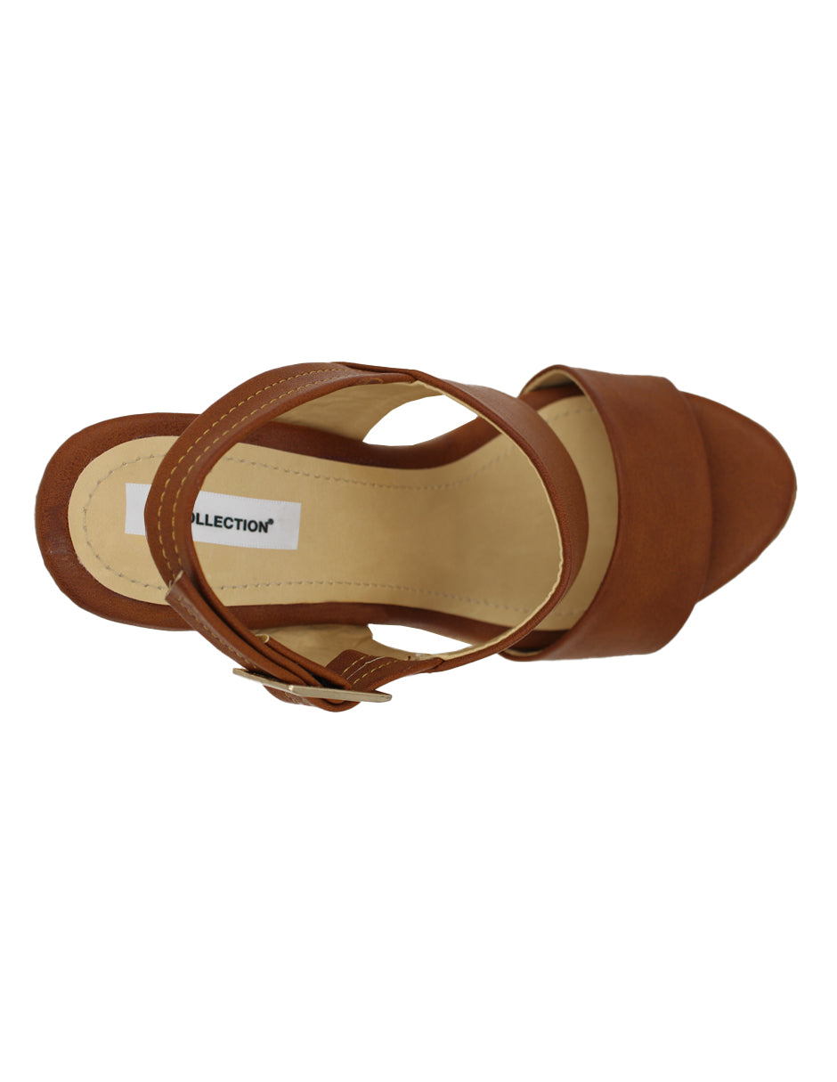 Sandalias con plataforma Exterior Sintético Color Camel Para Mujer De First Avenue