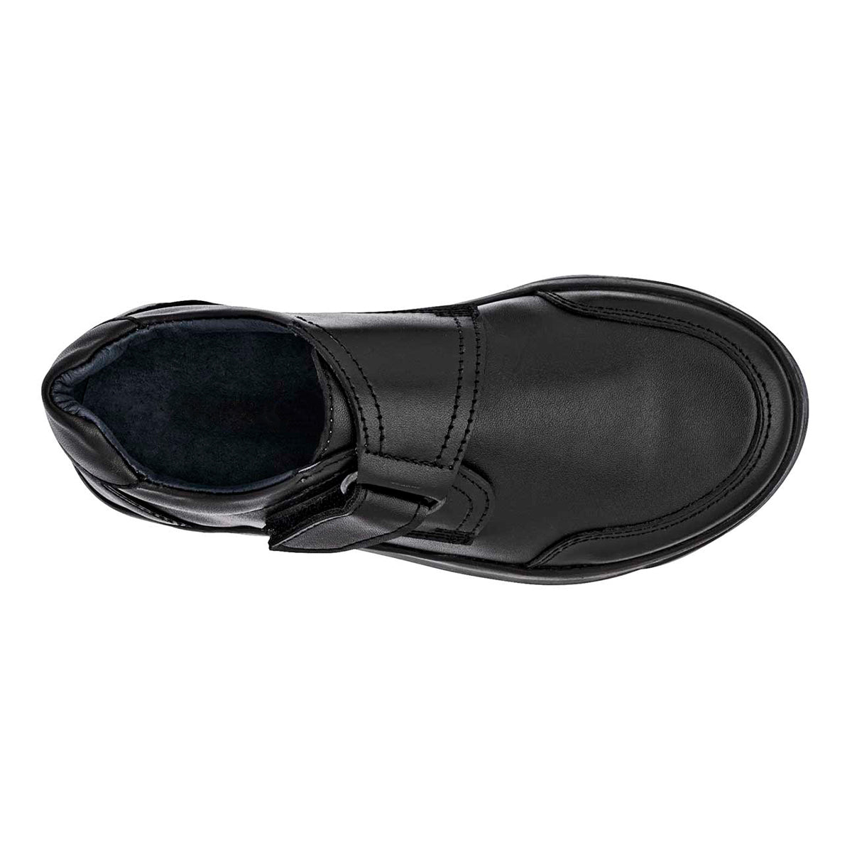 Zapato Escolar Yuyin Exterior Piel Color Negro Para Niño