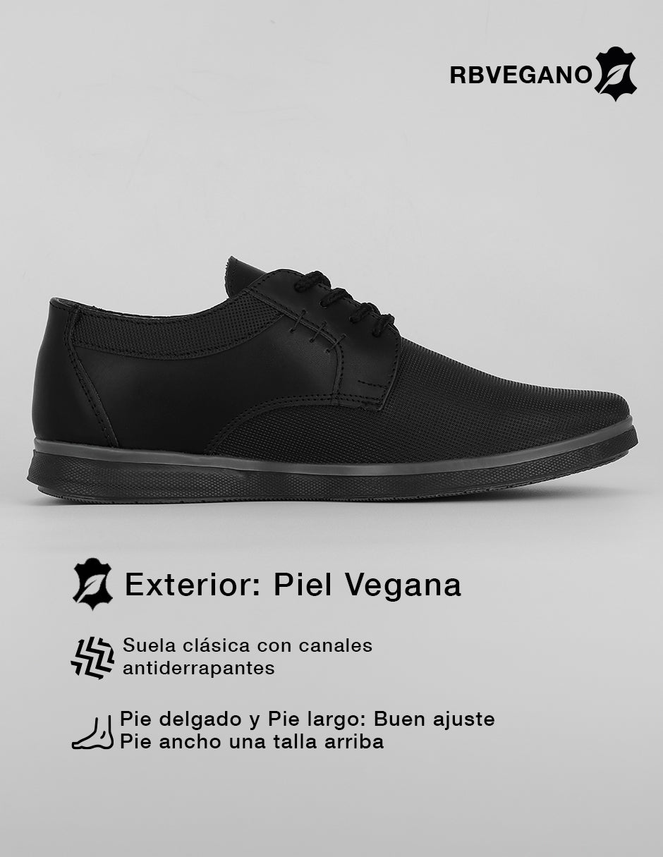 Oxfords Salerno en Piel vegana – Negro
