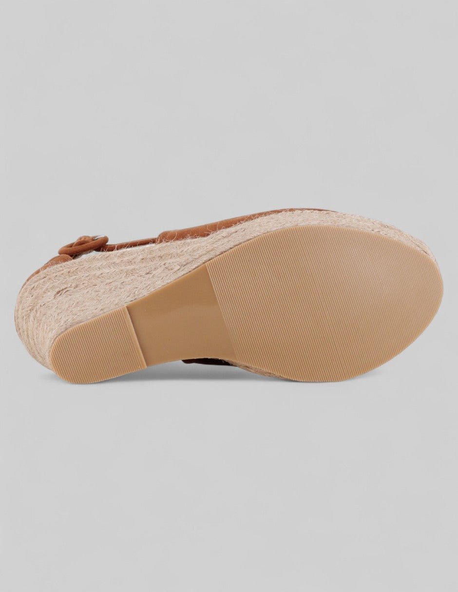 Sandalias con plataforma Naia en Gamuza – Café
