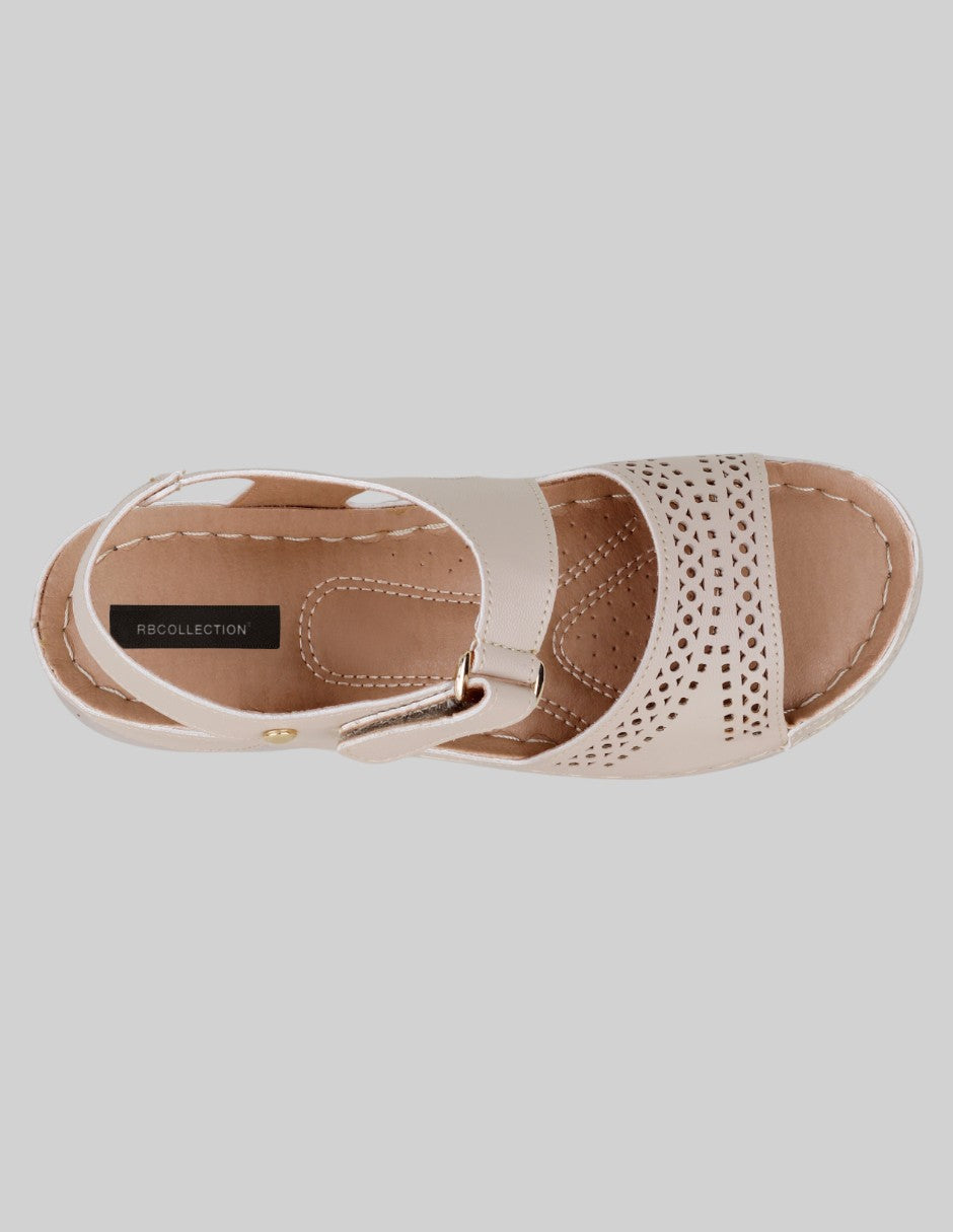 Sandalias de piso Steps en Piel vegana – Beige