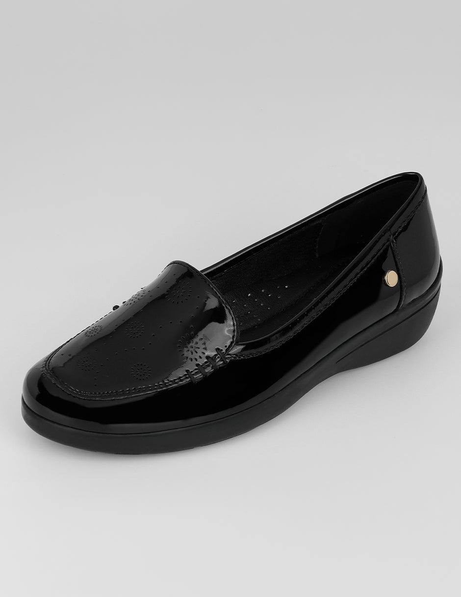 Zapatos de confort Comfy en Charol – Negro