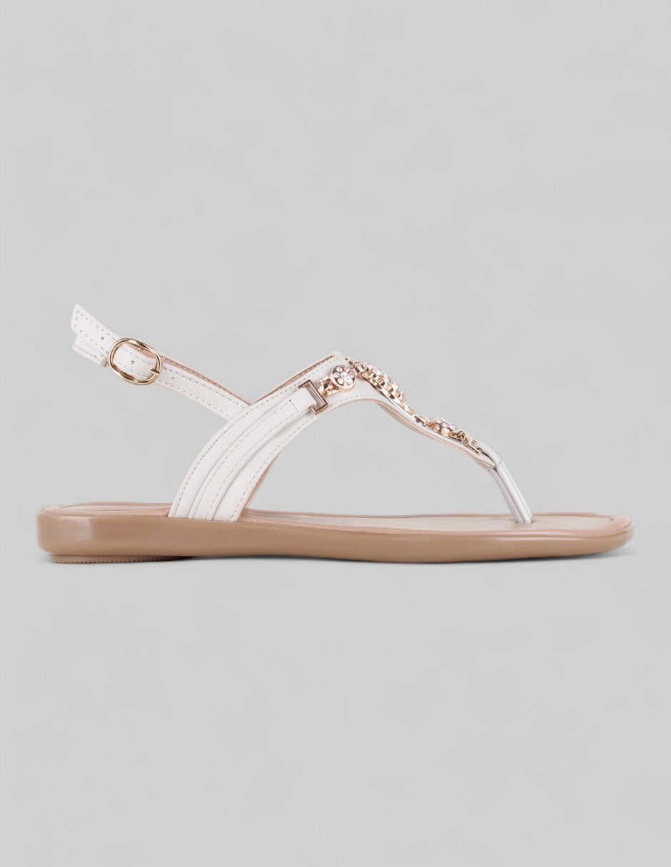 Sandalias de piso glowm en Piel vegana – Beige