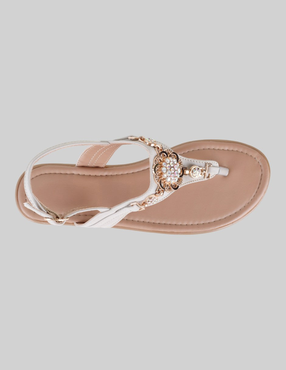 Sandalias de piso glowm en Piel vegana – Beige