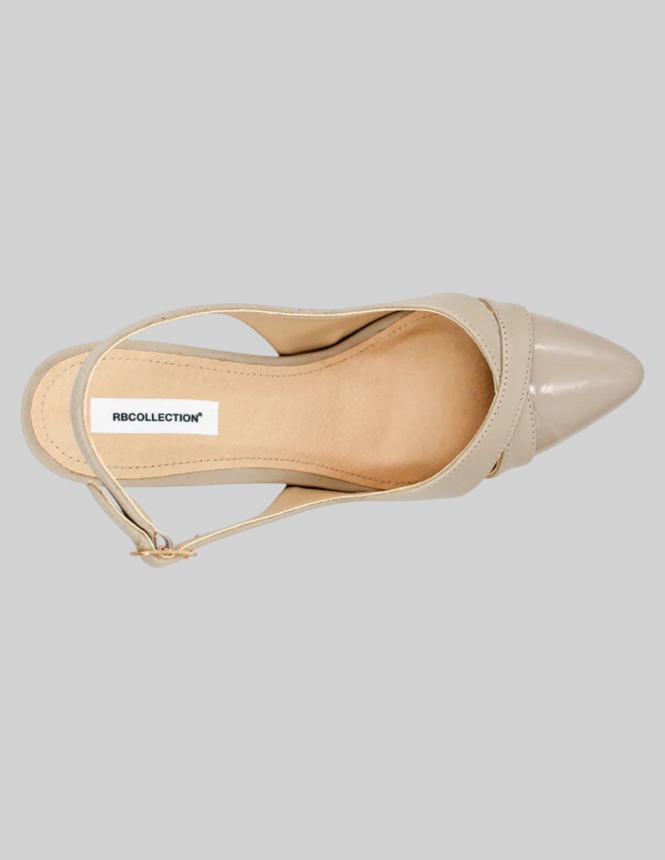 Zapatillas Back en Piel vegana – Beige