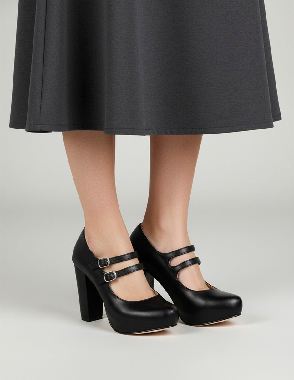 Zapatillas Jean en Piel vegana – Negro