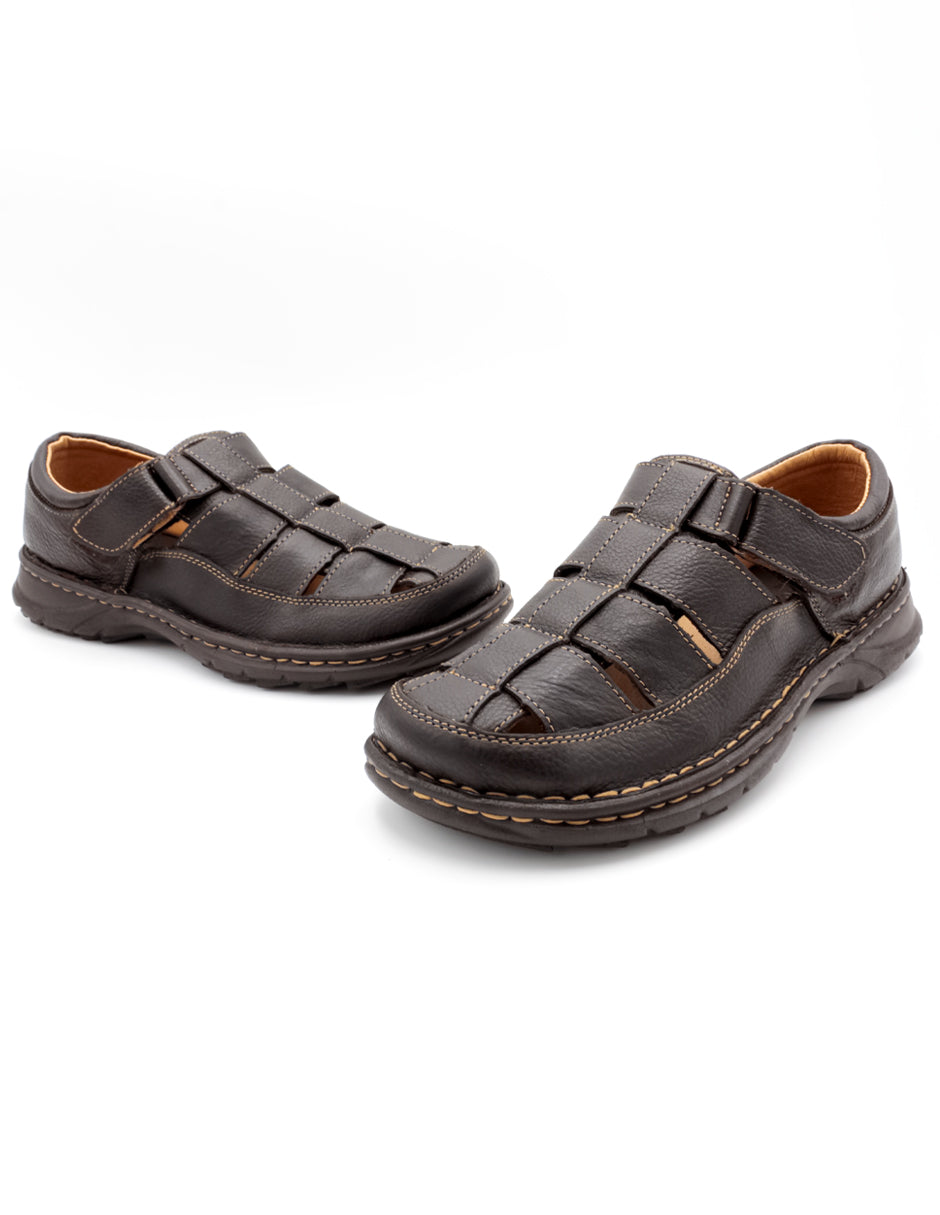 Sandalias casuales Exterior Piel Color Café Para Hombre De RBCOLLECTION