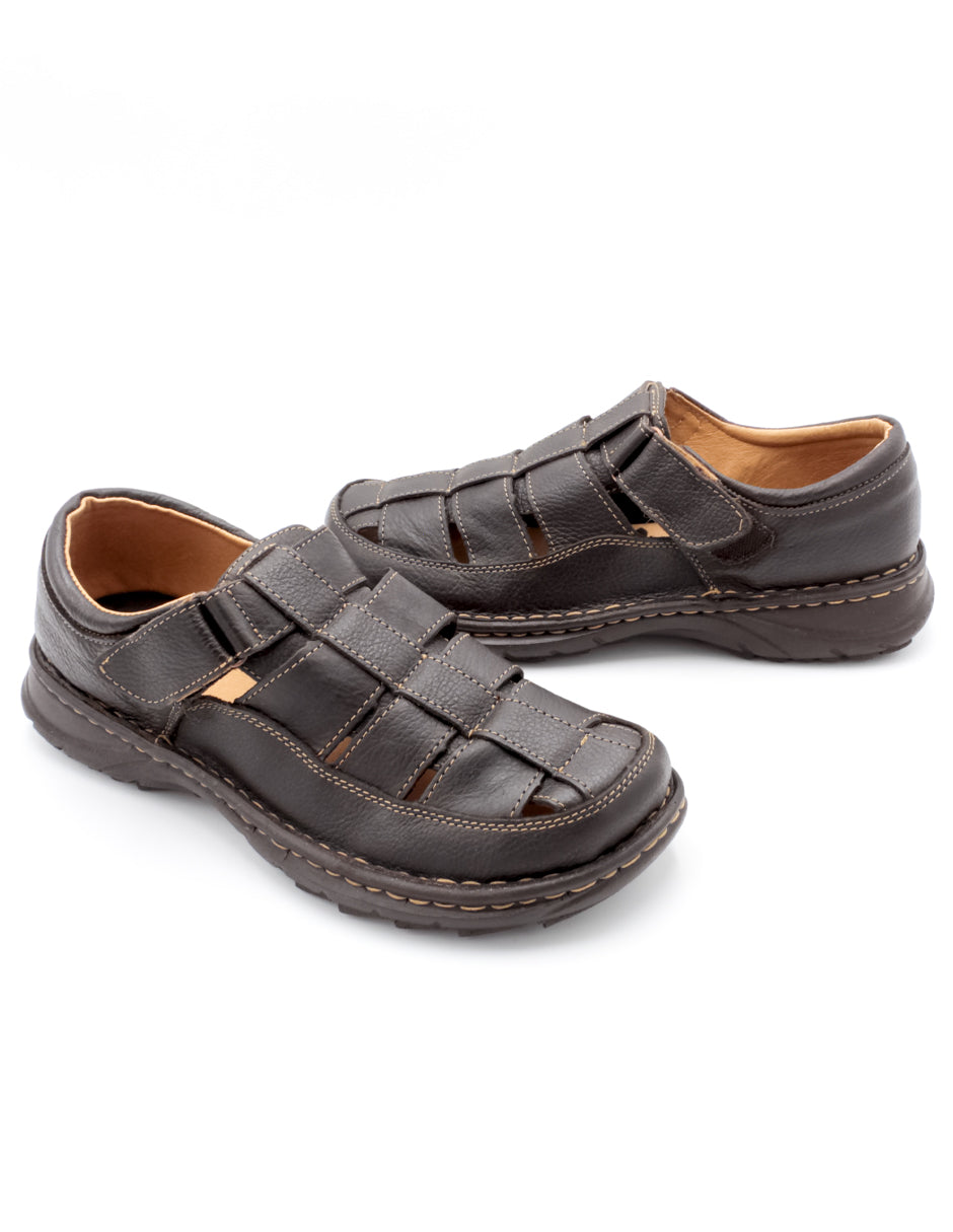 Sandalias casuales Exterior Piel Color Café Para Hombre De RBCOLLECTION