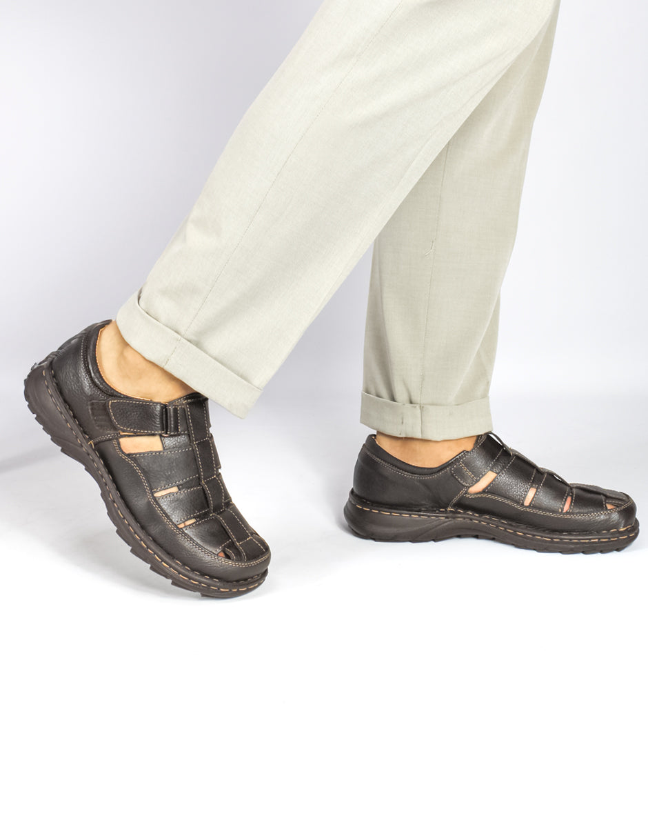 Sandalias casuales Exterior Piel Color Café Para Hombre De RBCOLLECTION