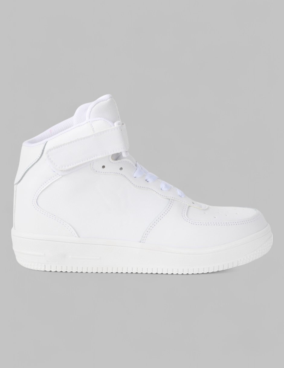 Tenis botín Exterior Piel vegana Color Blanco Para Mujer De RBCOLLECTION