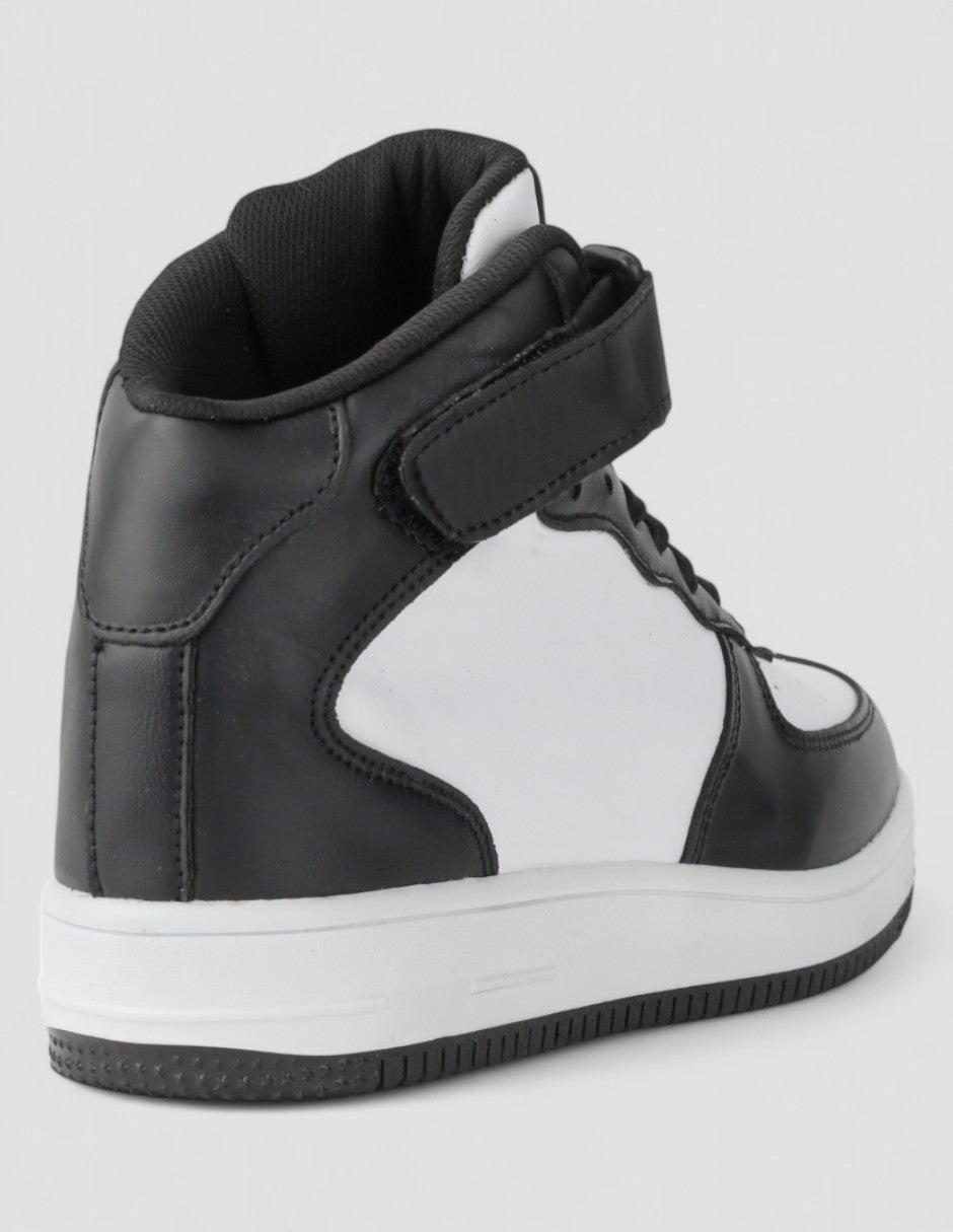 Tenis botín Agle Piel vegana - Negro