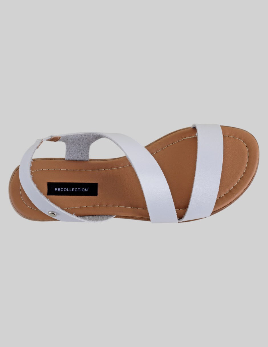 Sandalias de piso Soft en Piel vegana – Blanco