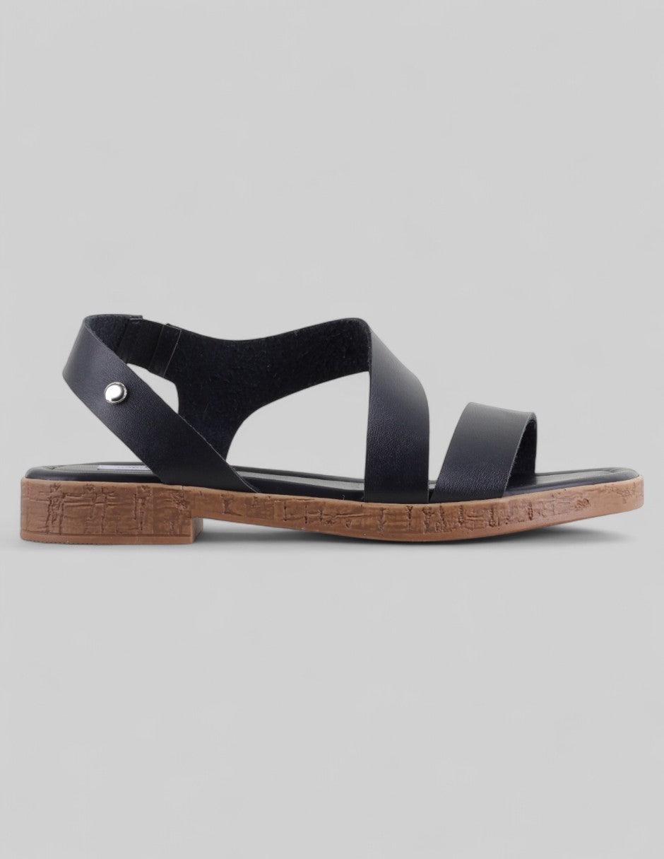 Sandalias de piso Soft en Piel vegana – Negro