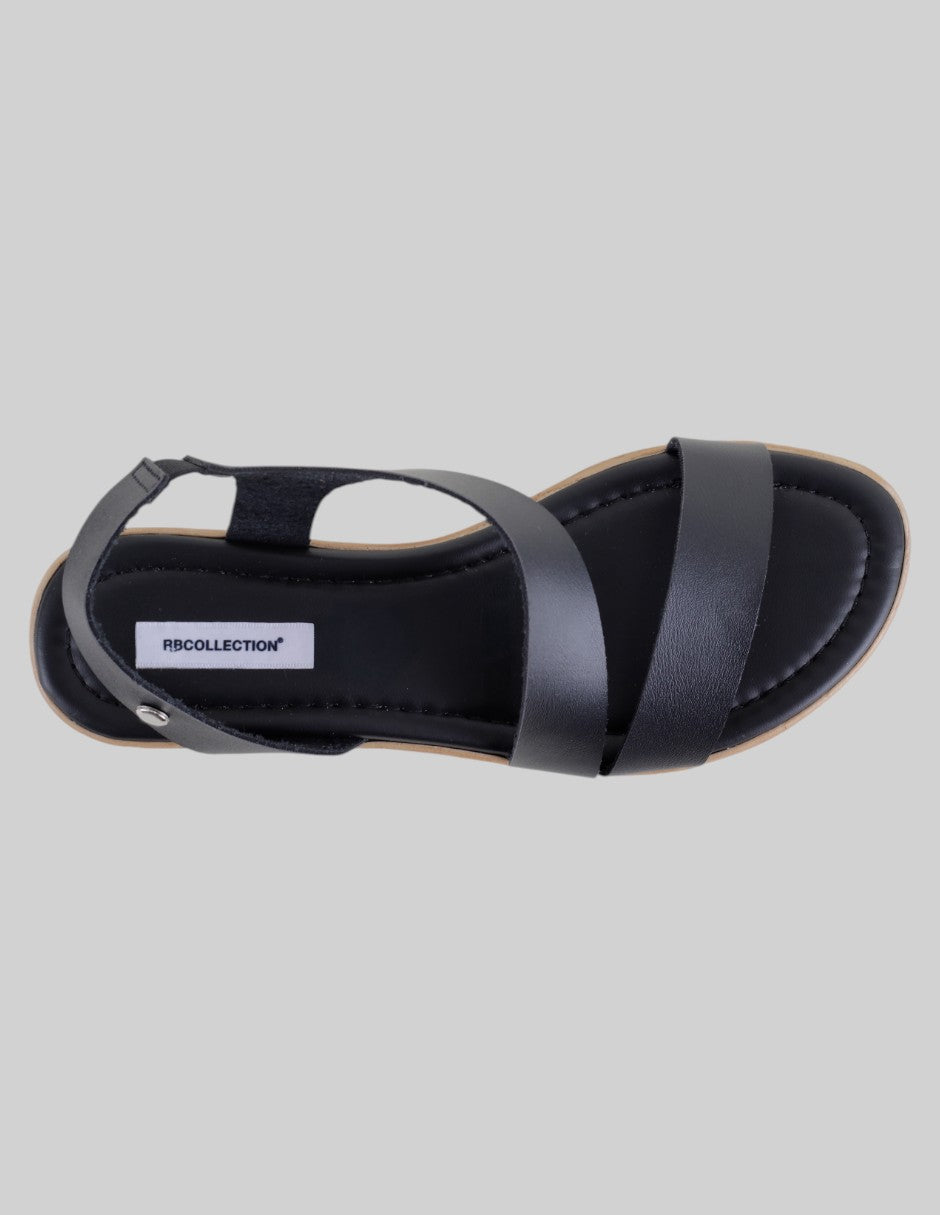 Sandalias de piso Soft en Piel vegana – Negro