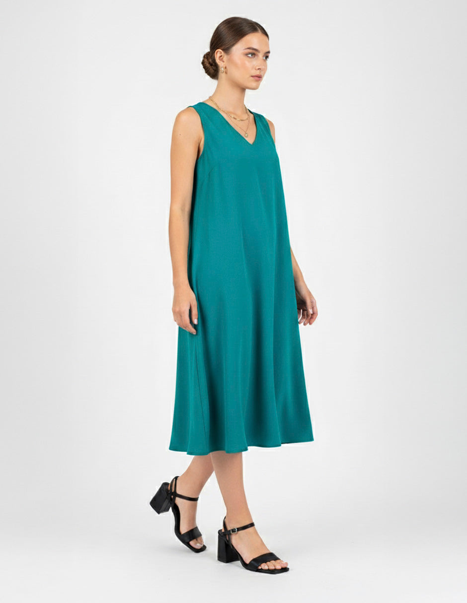 Sandalia con tacón Glam en Piel vegana – Negro