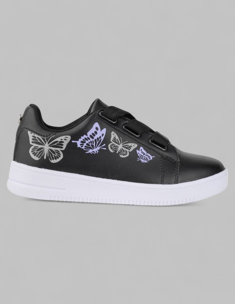 Tenis con cordones Exterior Sintético Color Negro Para Mujer De RBCOLLECTION