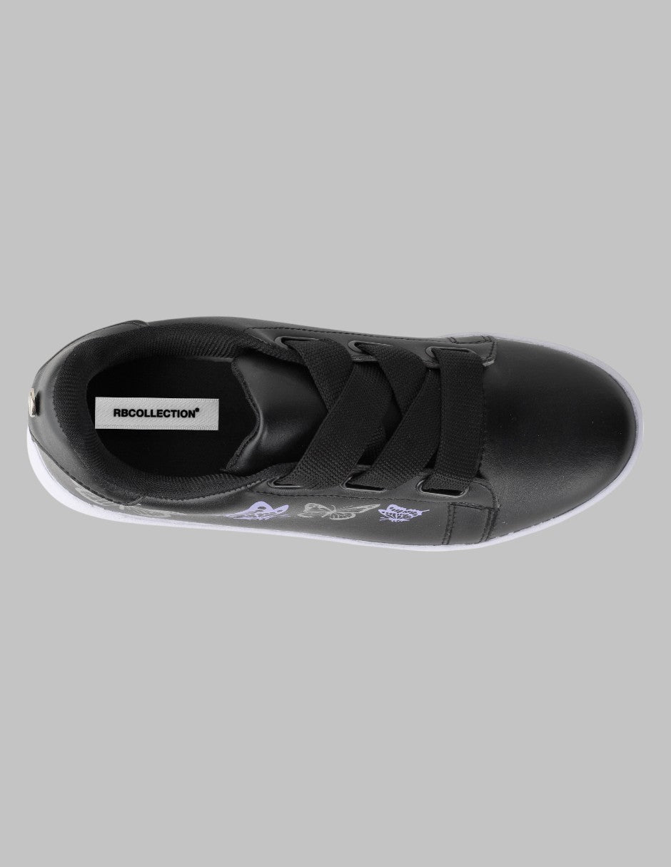 Tenis con cordones Lady Sintético - Negro