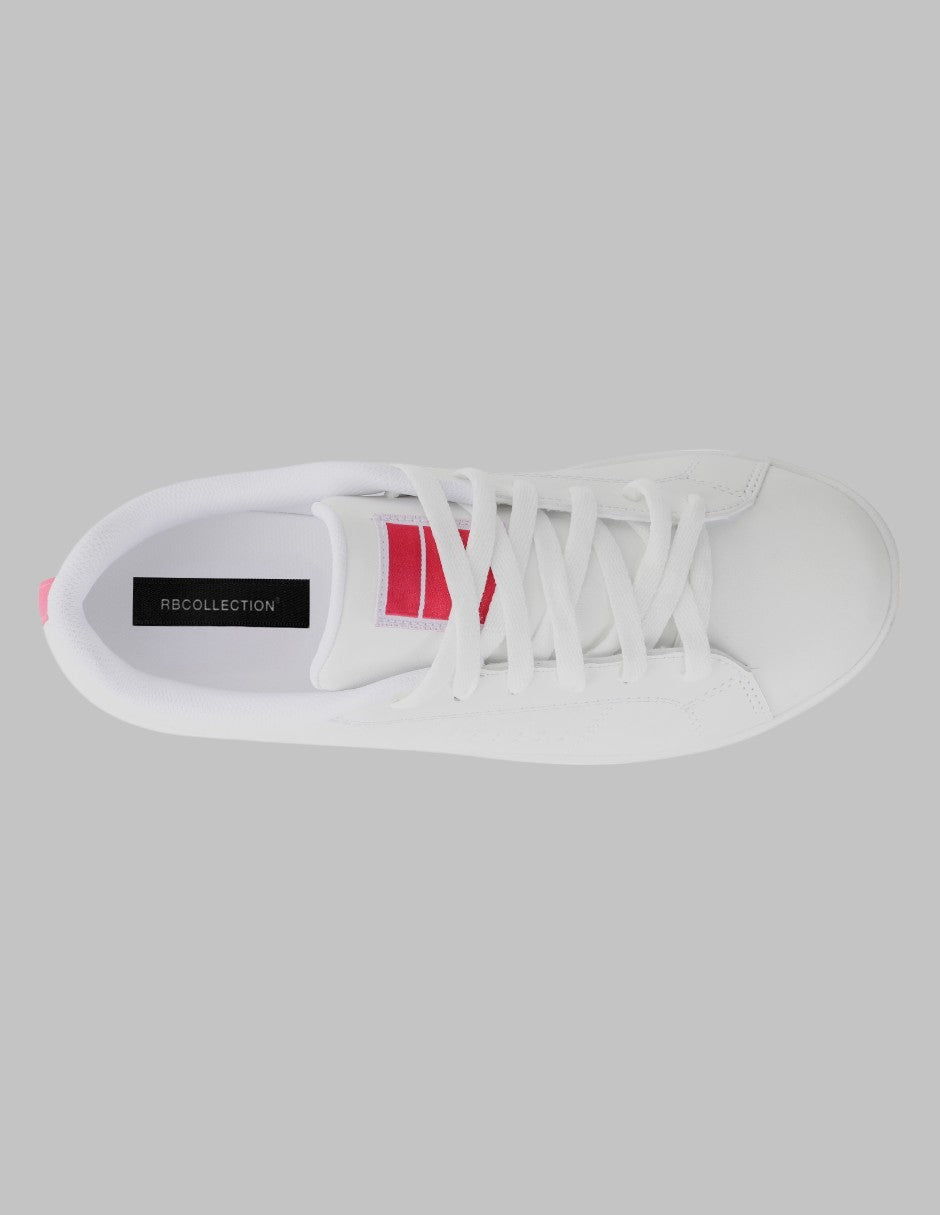 Tenis con cordones Lady Sintético - Blanco