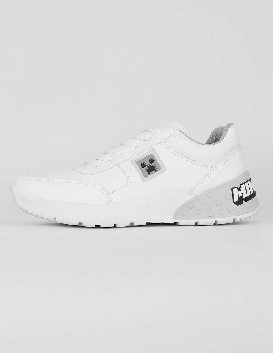 Tenis con cordones Exterior Piel vegana Color Blanco Para Mujer De RBCOLLECTION