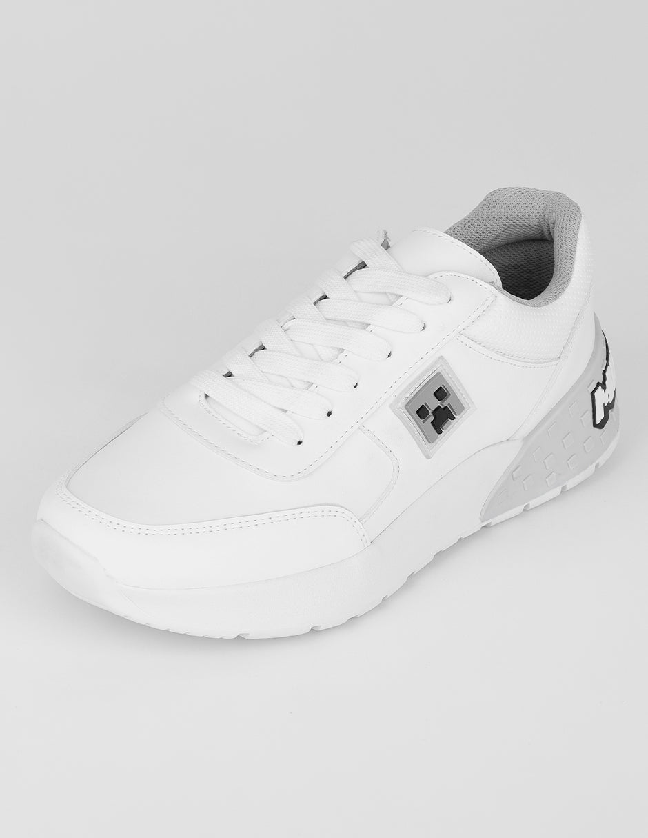Tenis con cordones  Vegano en Piel vegana – Blanco