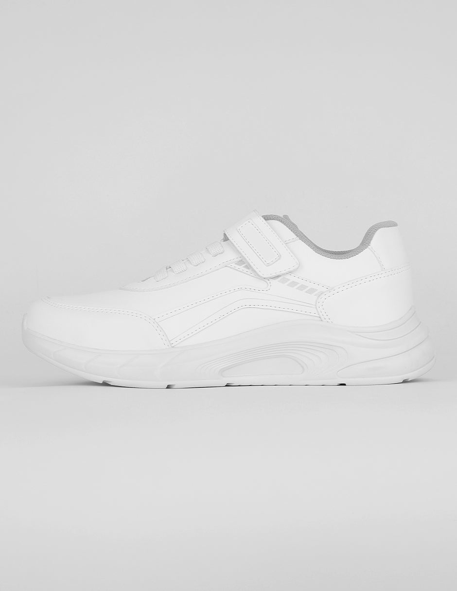 Tenis con cordones Exterior Piel vegana Color Blanco Para Mujer De RBCOLLECTION