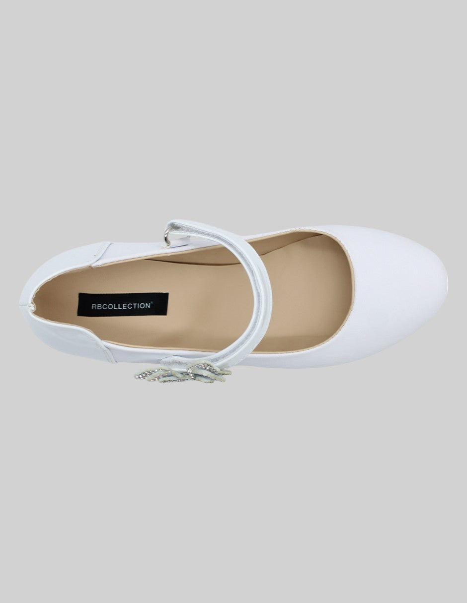 Mary Jane Nature en Piel vegana – Blanco