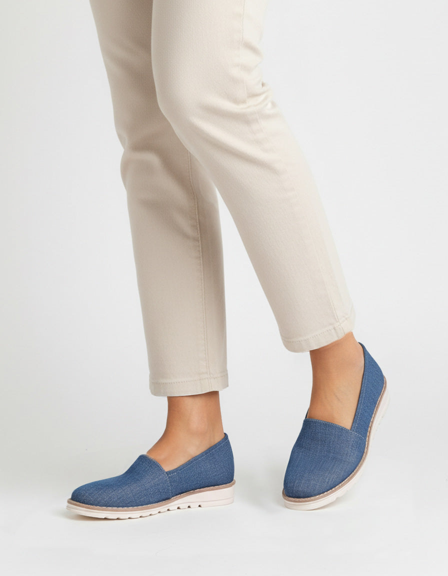 Mocasines Dalia en Textil – Azul