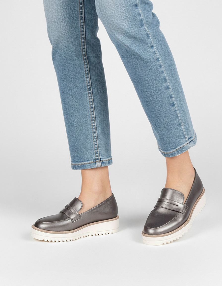 Mocasines Prim en Sintético – Dorado