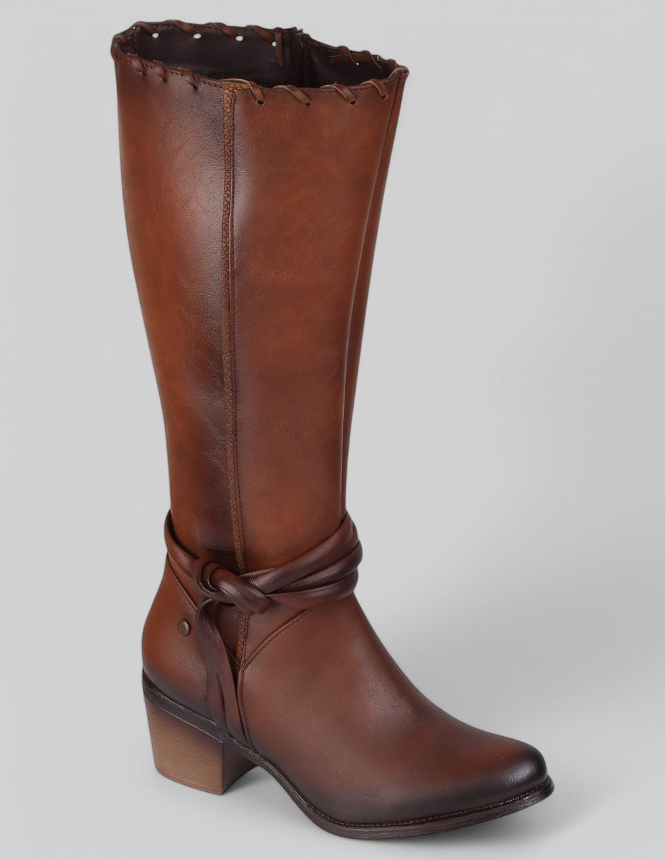 Botas altas Exterior Piel vegana Color Café Para Mujer De RBCOLLECTION