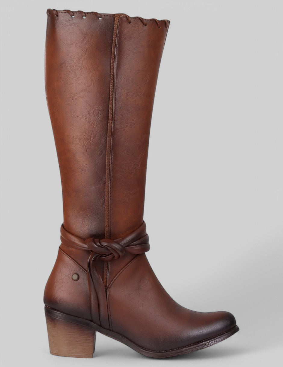 Botas altas Hella en Piel vegana – Café