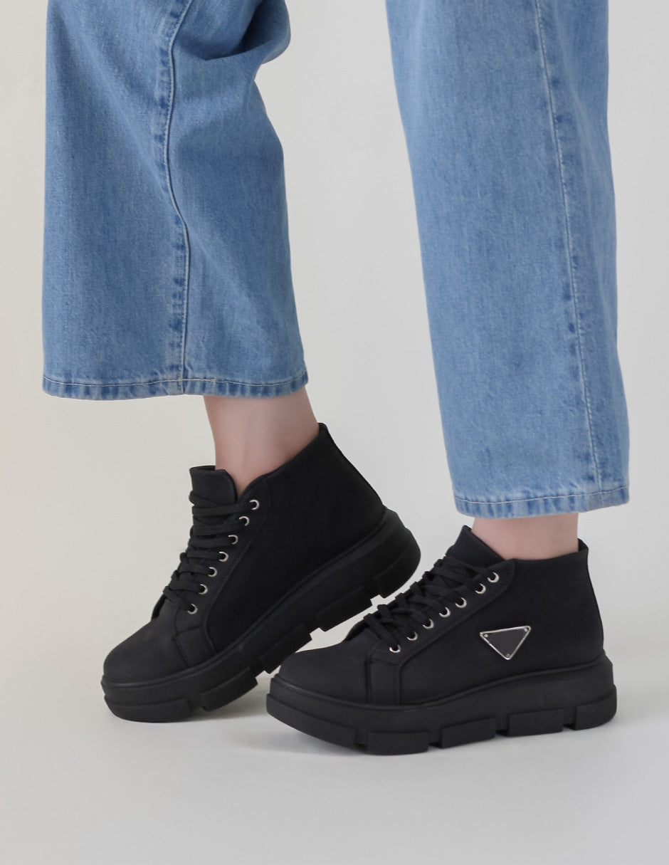 Tenis con cordones Italia Sintético - Negro