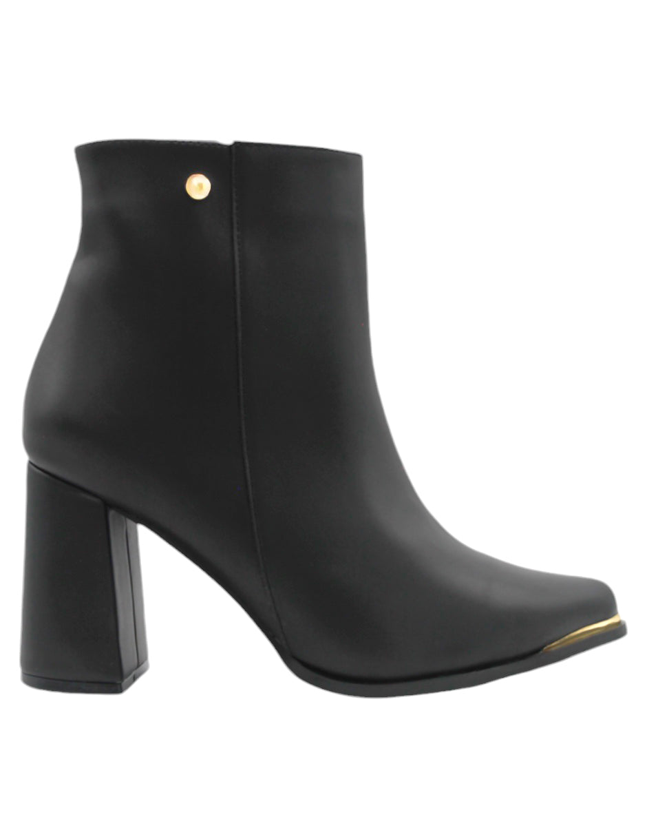 Botín con tacón Aurora en Piel vegana – Negro