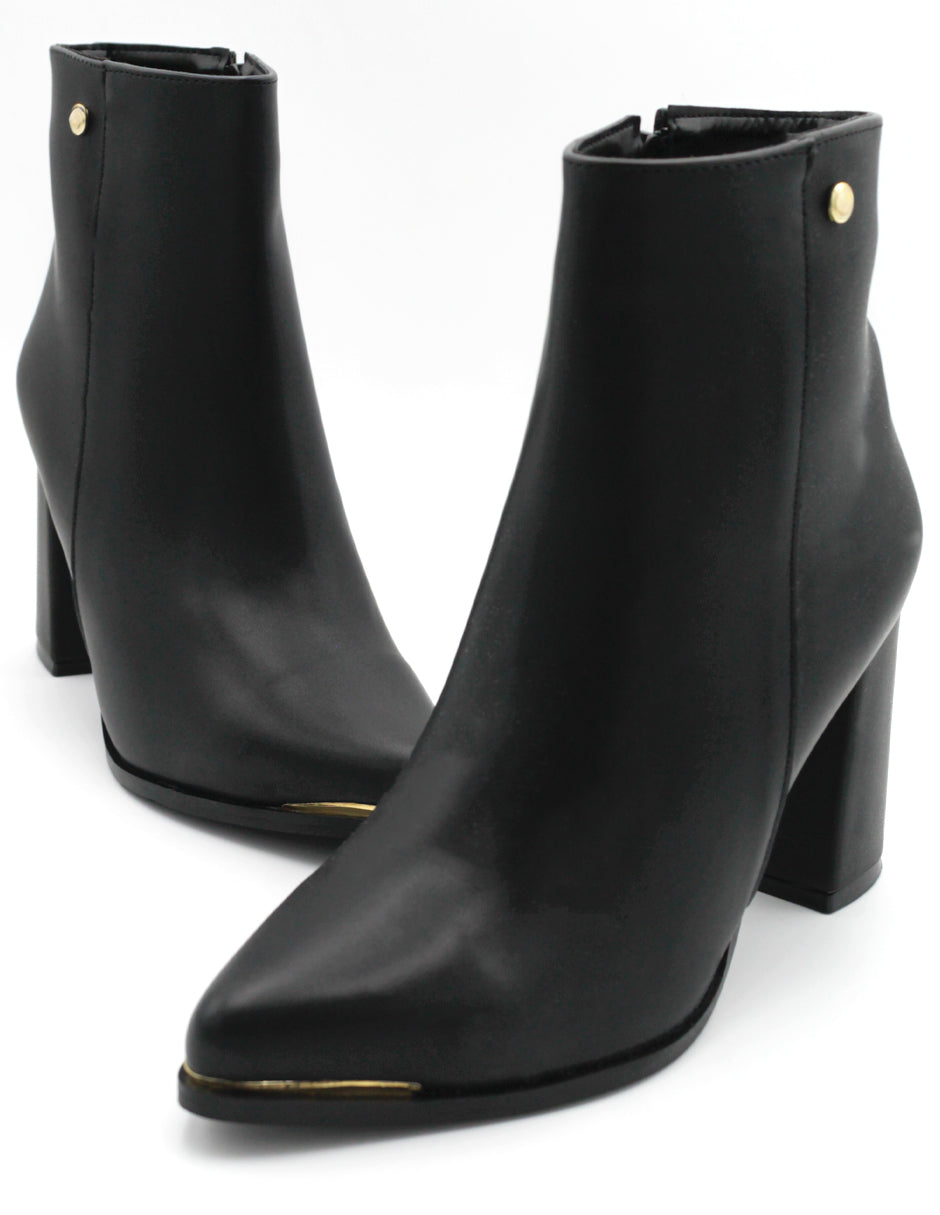 Botín con tacón Aurora en Piel vegana – Negro