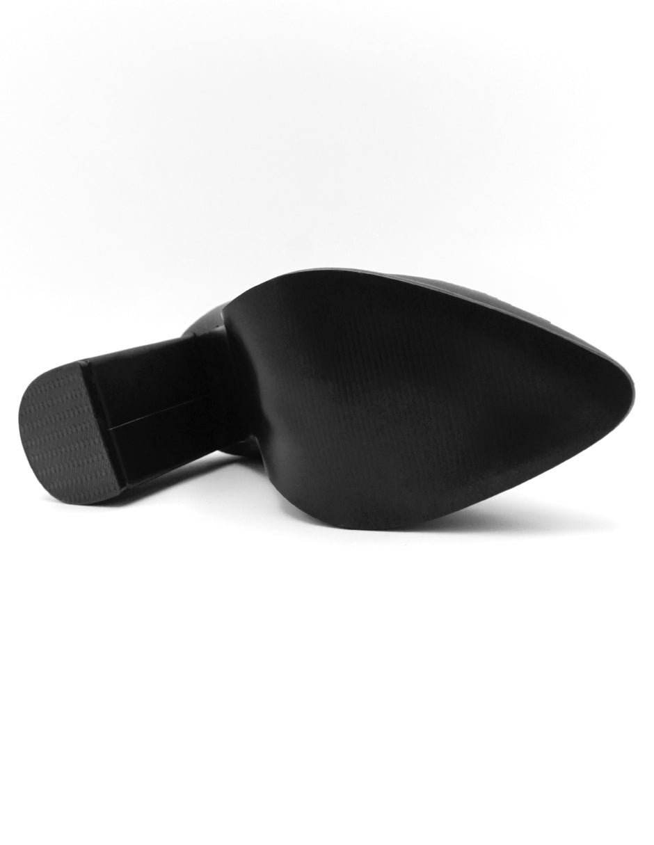 Botín con tacón Aurora en Piel vegana – Negro