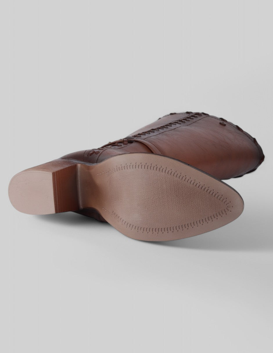 Botas altas Hella en Piel vegana – Café