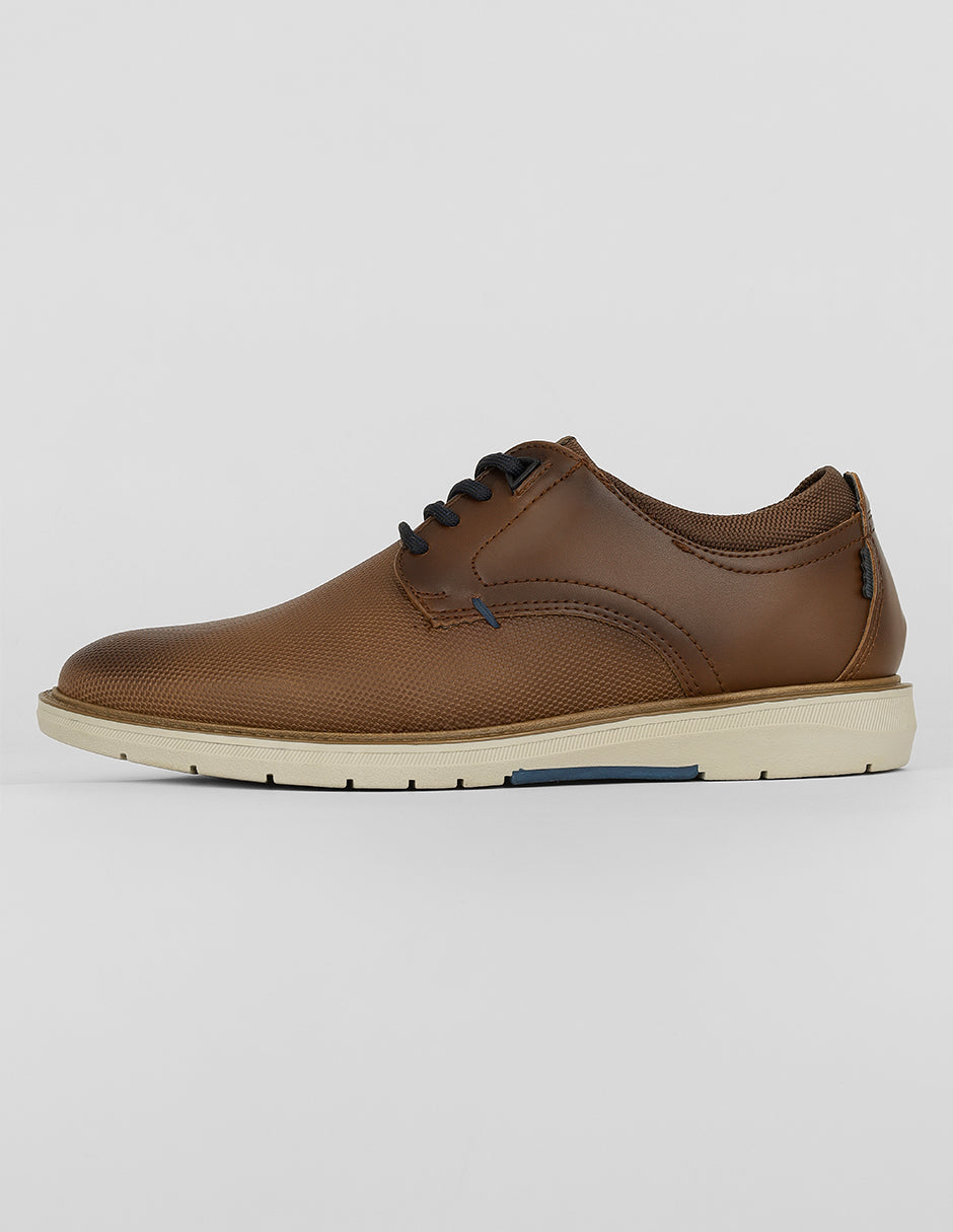 Oxfords Exterior Piel vegana Color Café Para Hombre De RBCOLLECTION