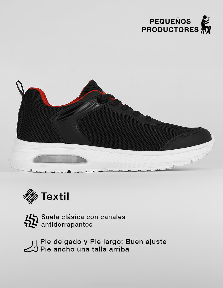 Tenis para entrenamiento Sport en Textil – Negro
