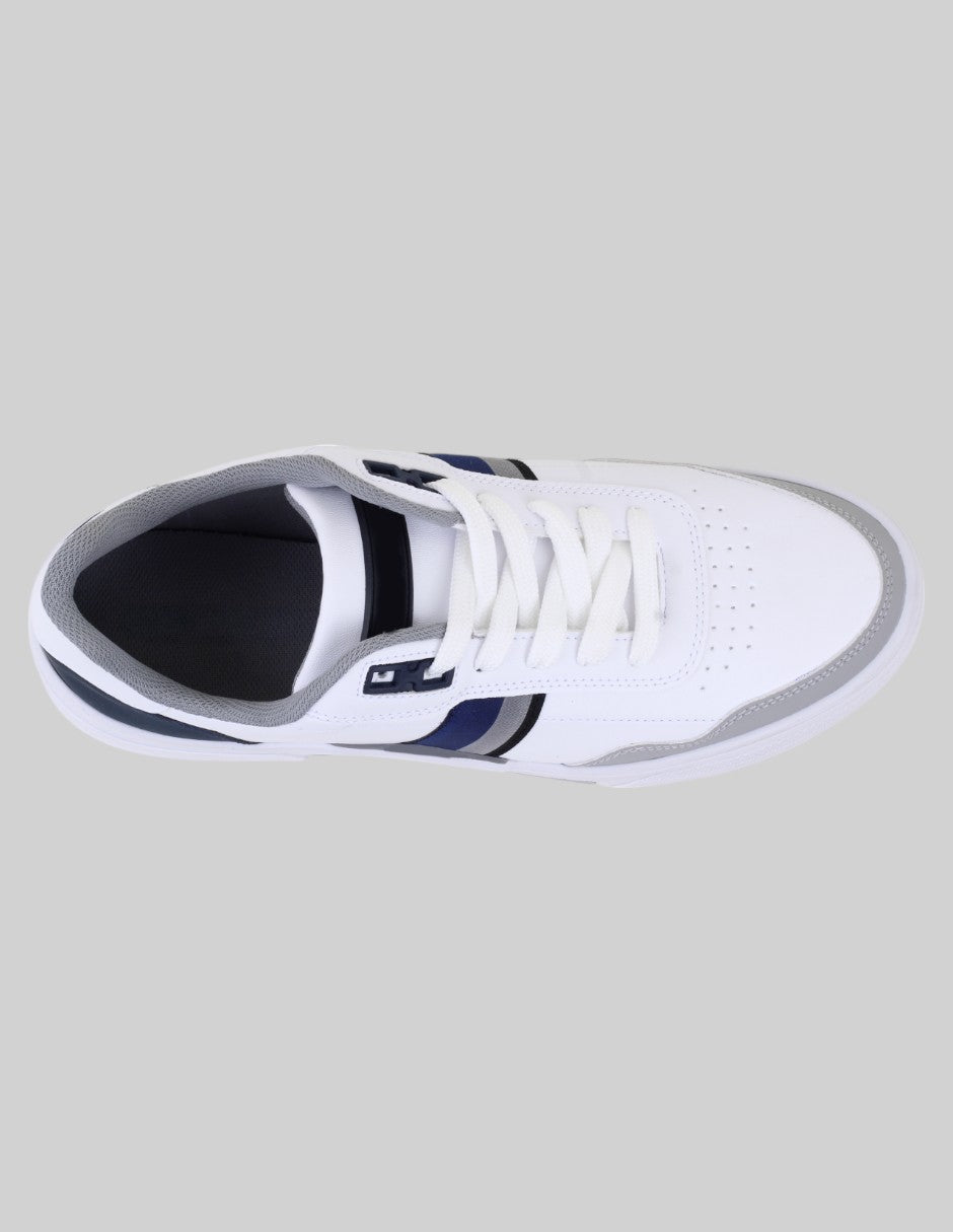 Tenis con cordones  Urban en Piel vegana – Blanco