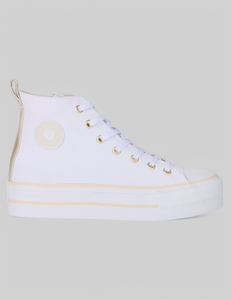 Tenis botín Italia Textil - Blanco