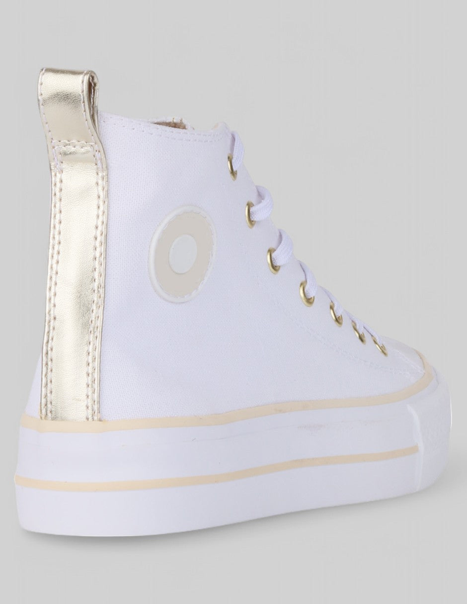 Tenis botín Italia Textil - Blanco