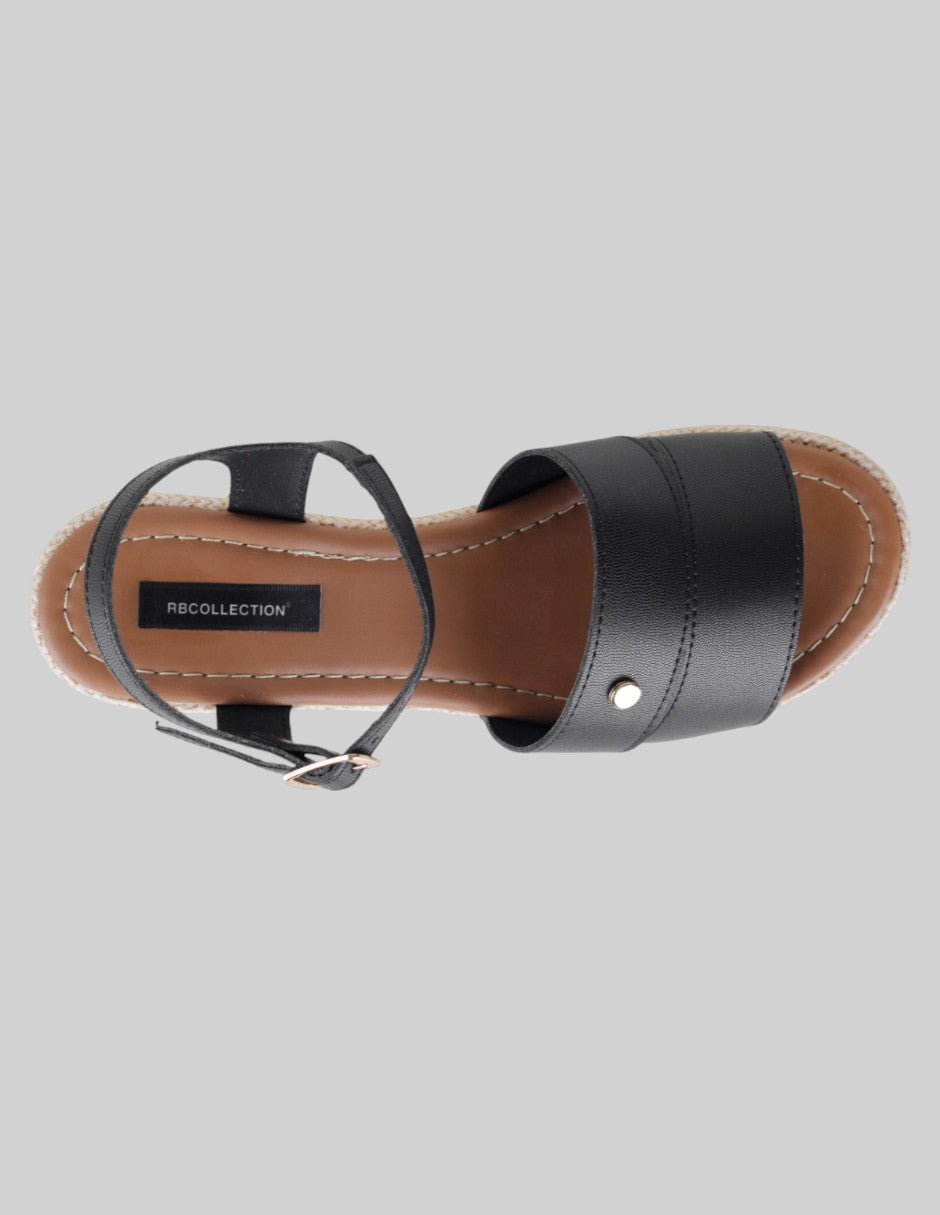Sandalias con plataforma Naia en Piel vegana – Negro